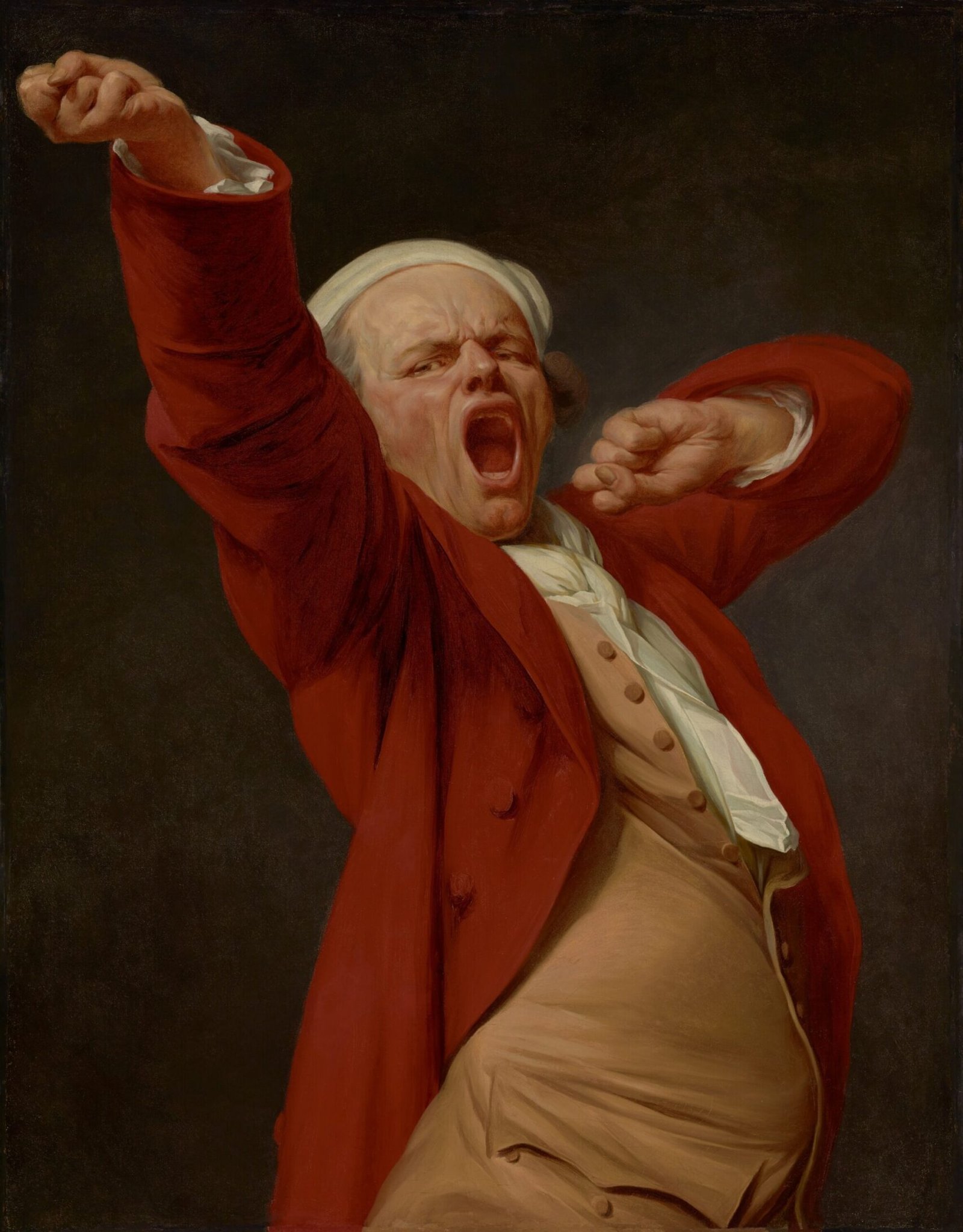 Gallery Shop self portrait, yawning by joseph ducreux (french) 1783